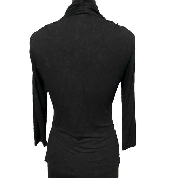 Rafaella Knit Blouse Womens Size Medium Black w Sparkles Pullover Stretch Top - Picture 4 of 13